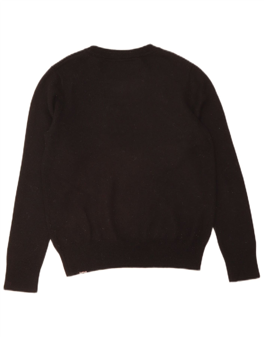 Superdry Damen-Pullover mit grafischem U-Boot-Ausschnitt, UK 12, mittelschwarze Wolle