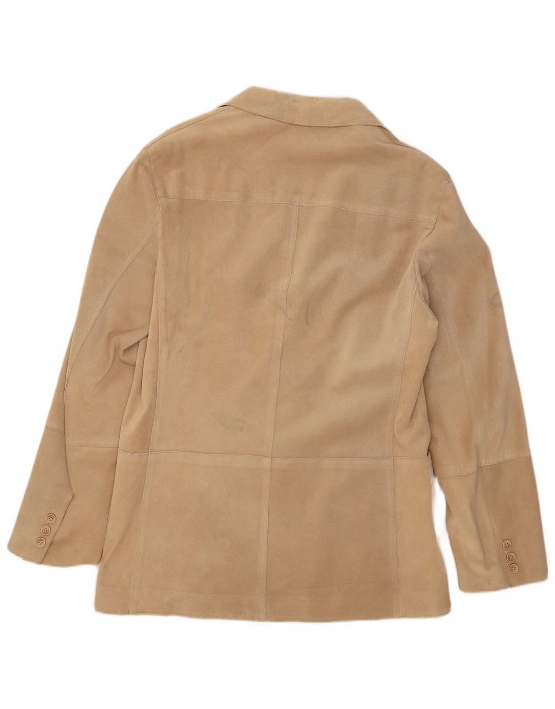 J.J.Scott Herren 3-Knopf-Wildleder-Blazerjacke IT 52 XL Beige Leder