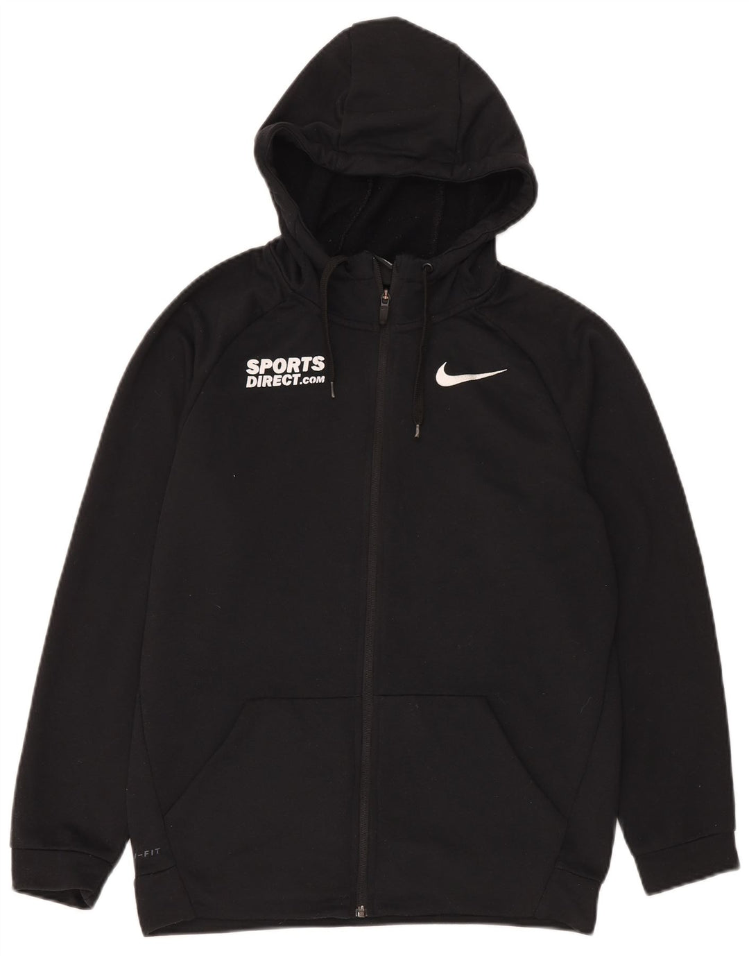 Nike Herren Dri Fit Graphic Zip Hoodie Pullover Small Schwarz Polyester