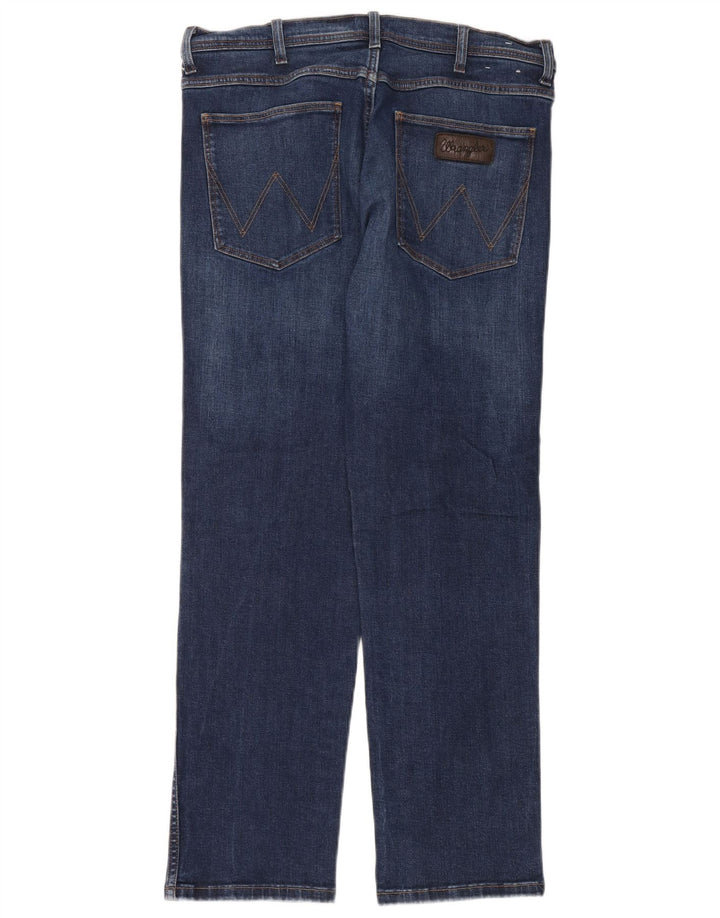 Wrangler Herren Straight Jeans W36 L32 Blaue Baumwolle
