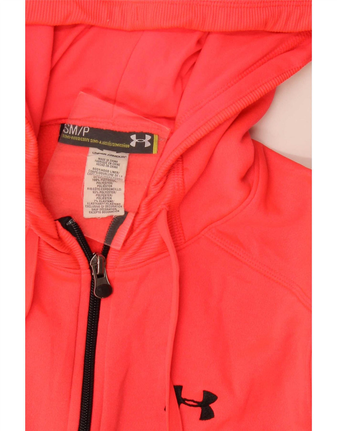 Under Armour Damen-Kapuzenpullover mit Reißverschluss, Gr. 10, klein, rosa, Polyester