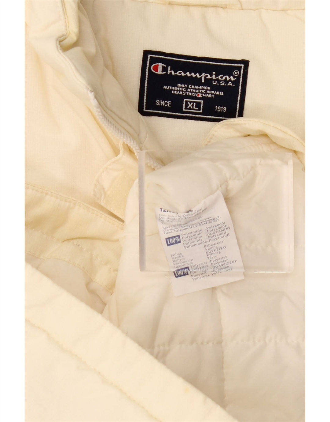 CHAMPION Damen Weste UK 18 XL Off White Polyamid