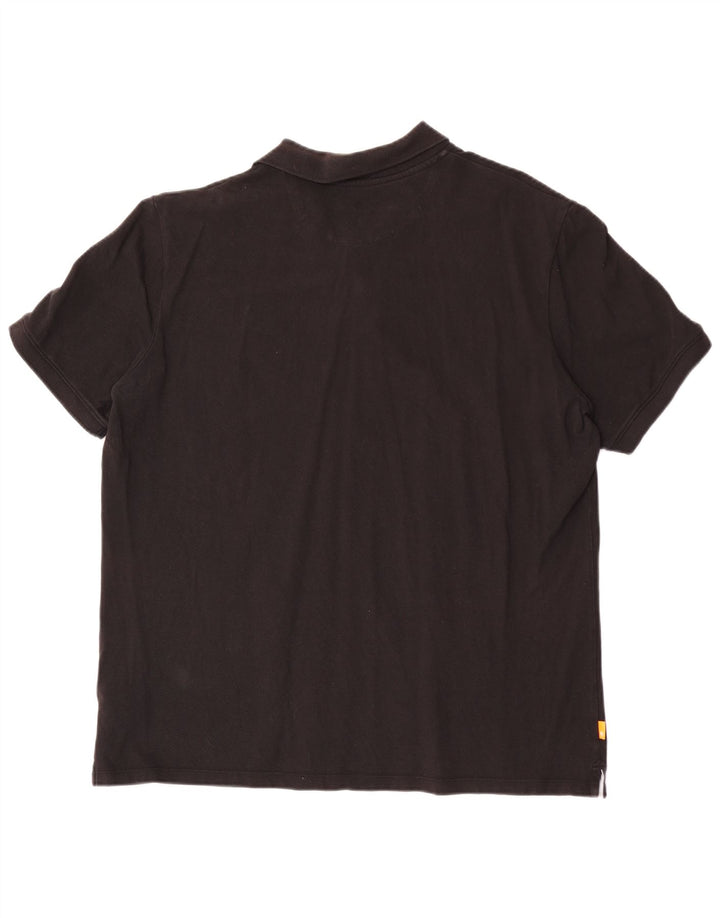 Timberland Herren-Poloshirt mit normaler Passform, 2XL, schwarze Baumwolle