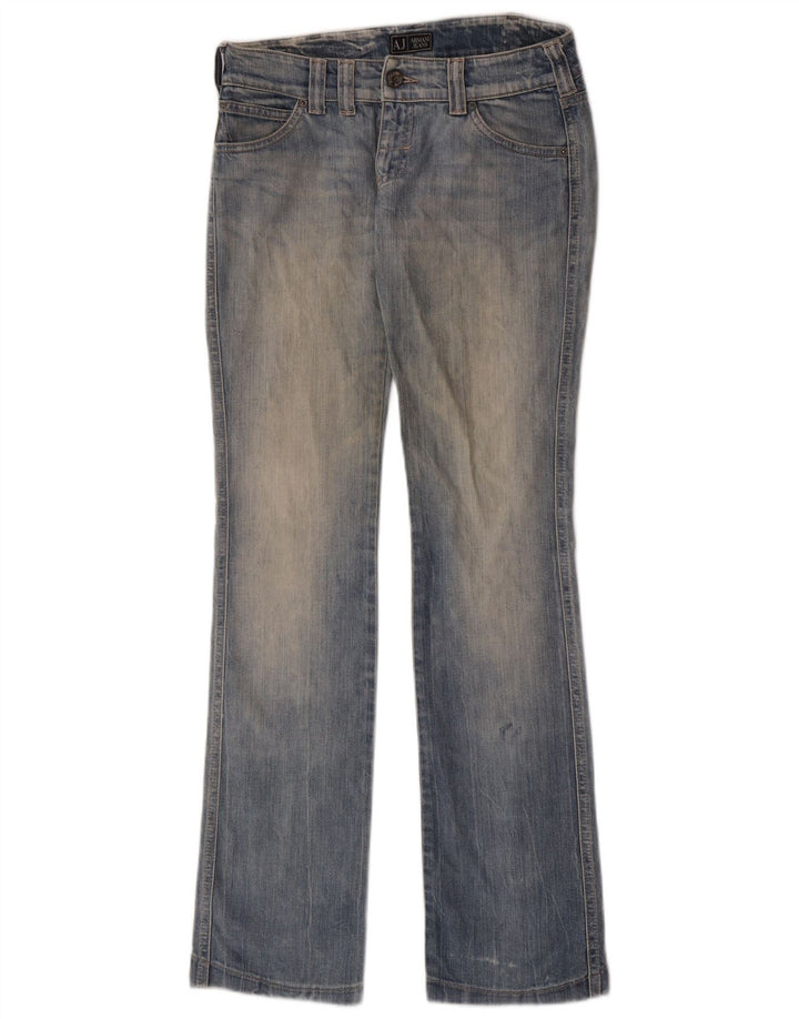 Armani Damen Straight Jeans W26 L34 Blau