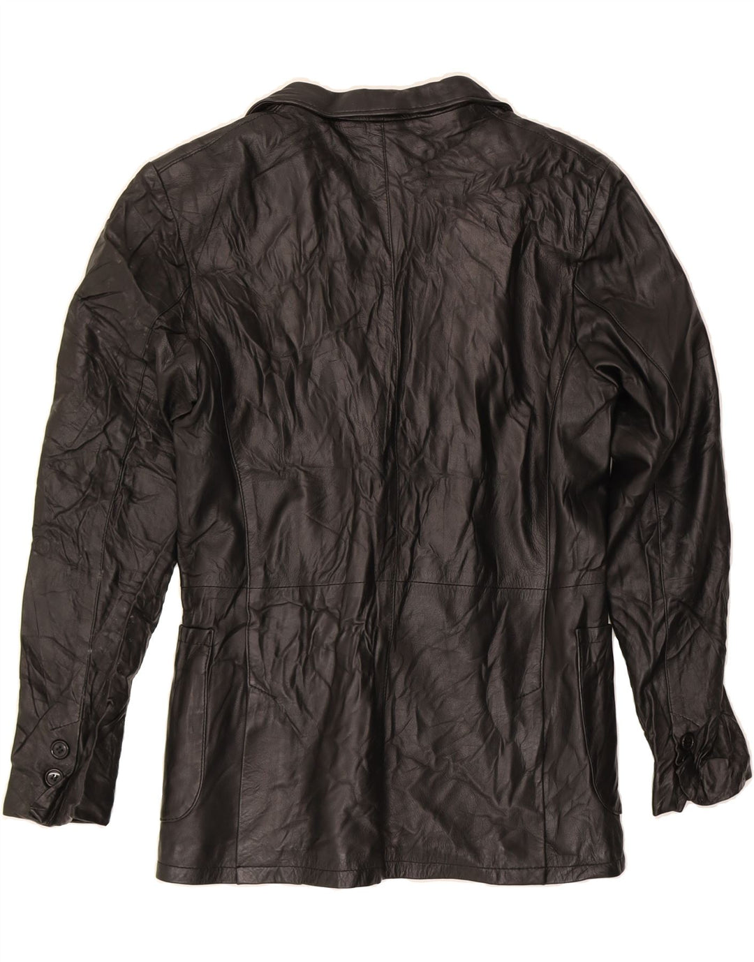 VINTAGE Womens Leather Jacket UK 18 XL Black Vintage Vintage and Second-Hand Vintage from Messina Hembry 