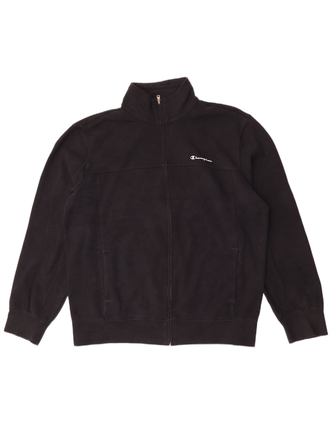 Champion Herren-Trainingsanzug-Oberteil, Jacke, 2XL, schwarze Baumwolle