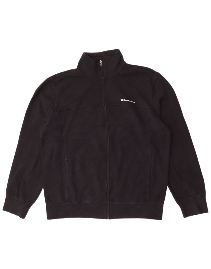 Champion Herren-Trainingsanzug-Oberteil, Jacke, 2XL, schwarze Baumwolle