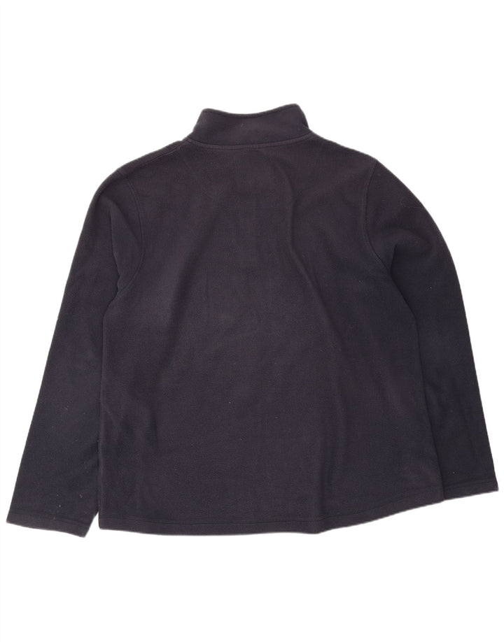 Weird Fish Herren-Fleecepullover mit Reißverschluss am Hals, 2XL, Marineblau, Polyester