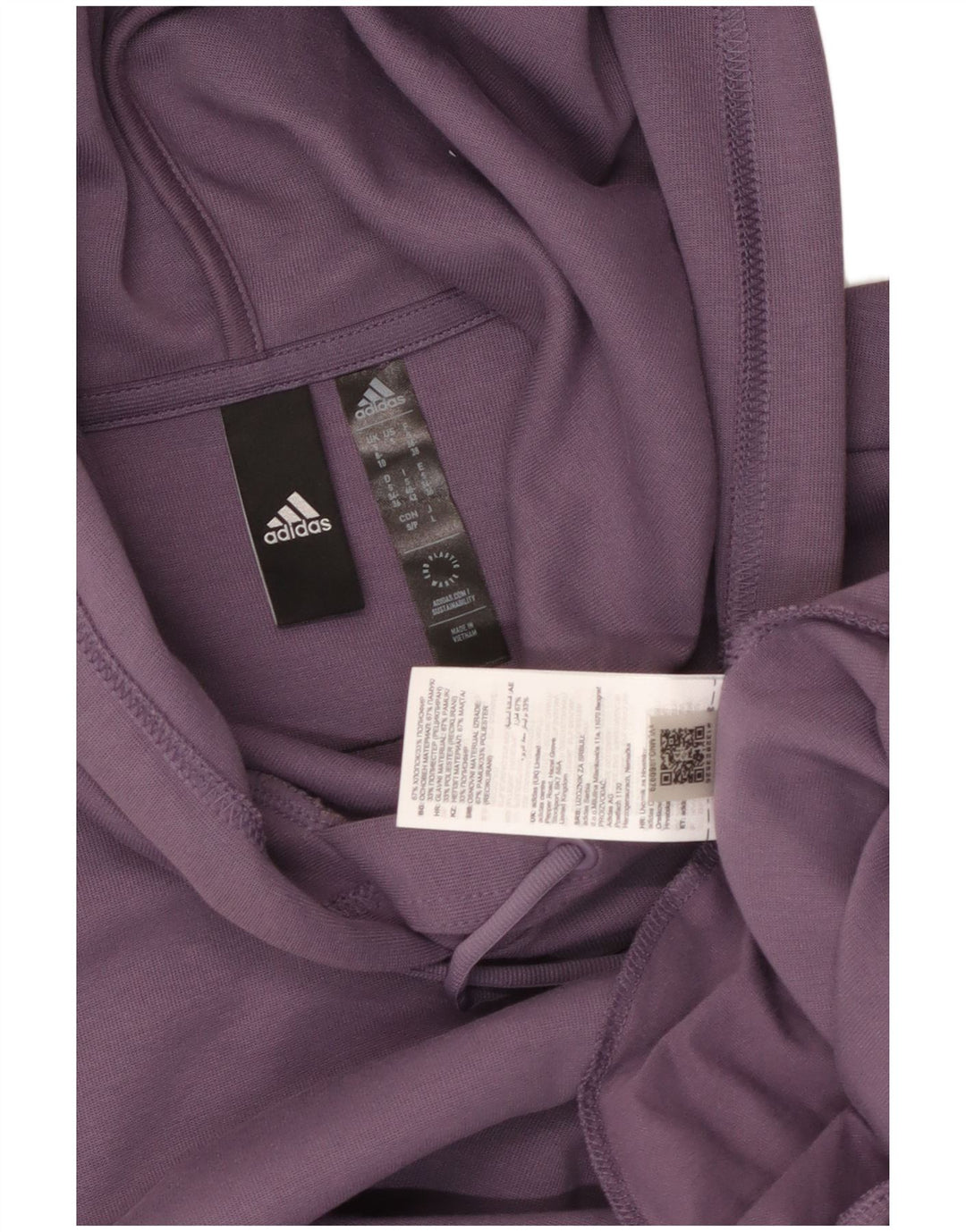 ADIDAS Damen Übergroßer Kapuzenpullover UK 8/10 Small Lila Baumwolle