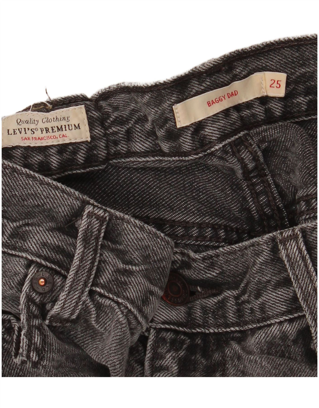 LEVI'S Damen Baggy Dad Loose Jeans W25 L28 Grau