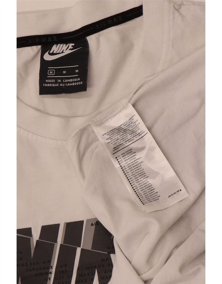 Nike Herren Air Max Graphic T-Shirt Top aus mittelweißer Baumwolle