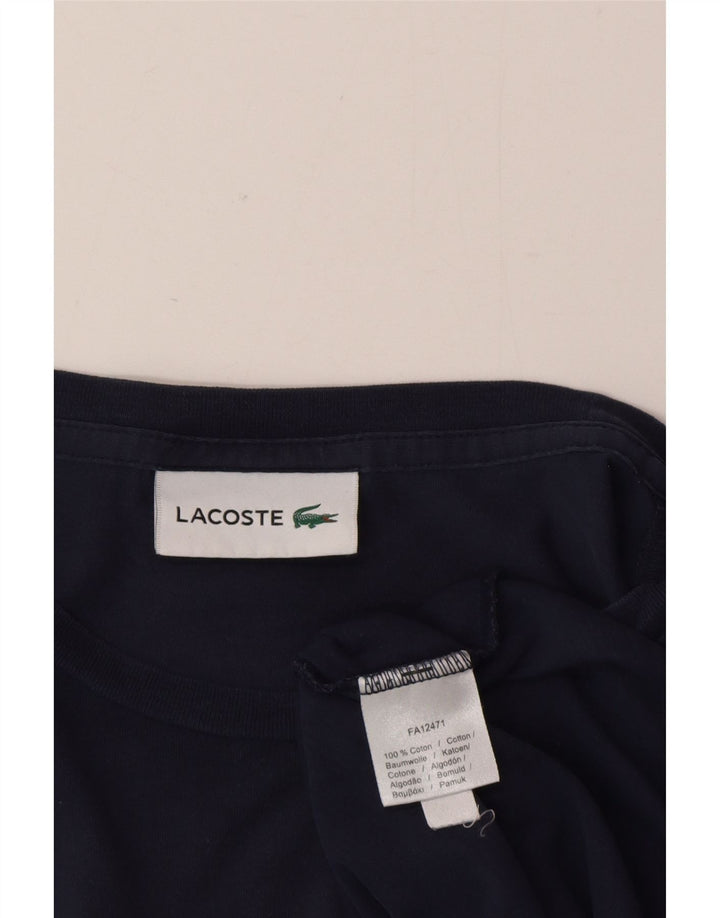Lacoste Herren T-Shirt Top Large Marineblau Baumwolle