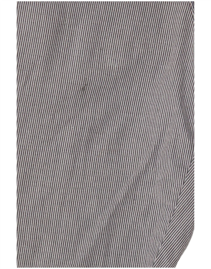 Marks & Spencer Herren-Chinoshorts W34, große blaue Nadelstreifen-Baumwolle
