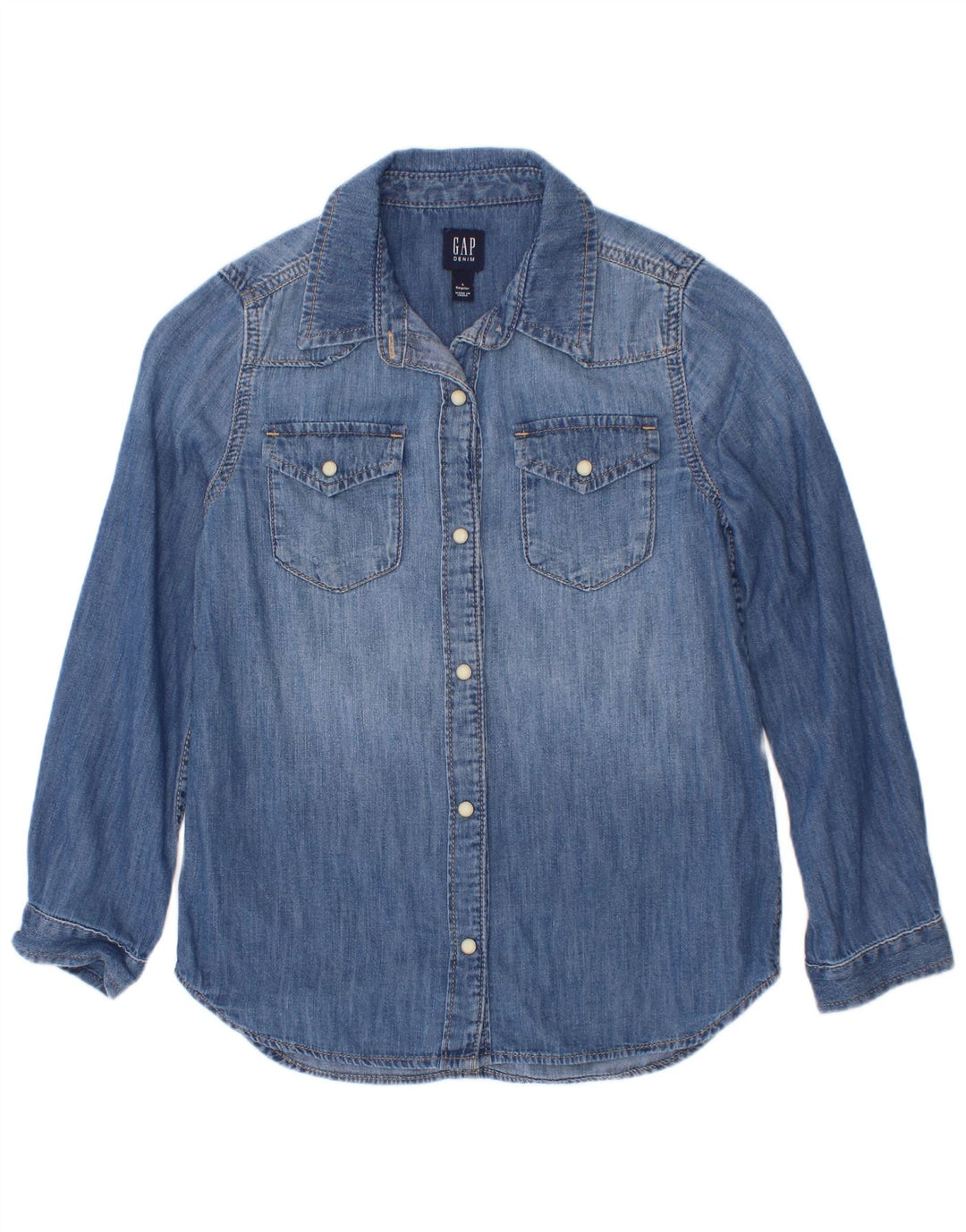 Gap Jeanshemd für Mädchen, 6–7 Jahre, Größe S, Blau, Baumwolle