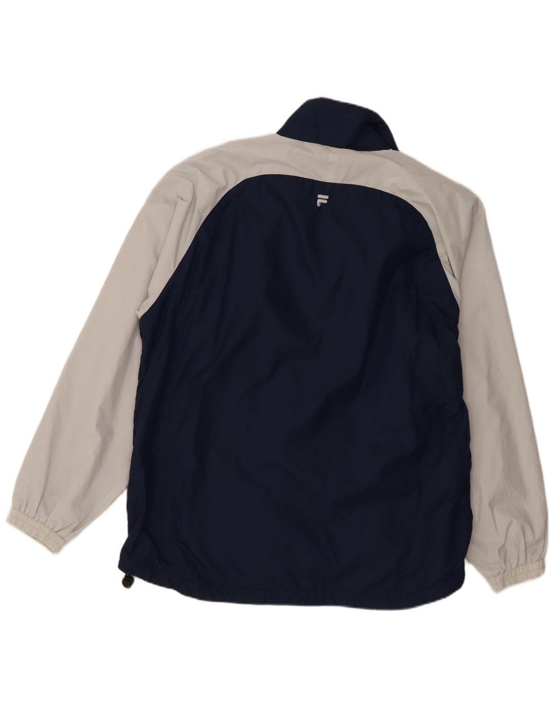 Fila Herren-Trainingsanzug-Oberteil mit Grafik, mittleres Marineblau, Colourblock-Nylon