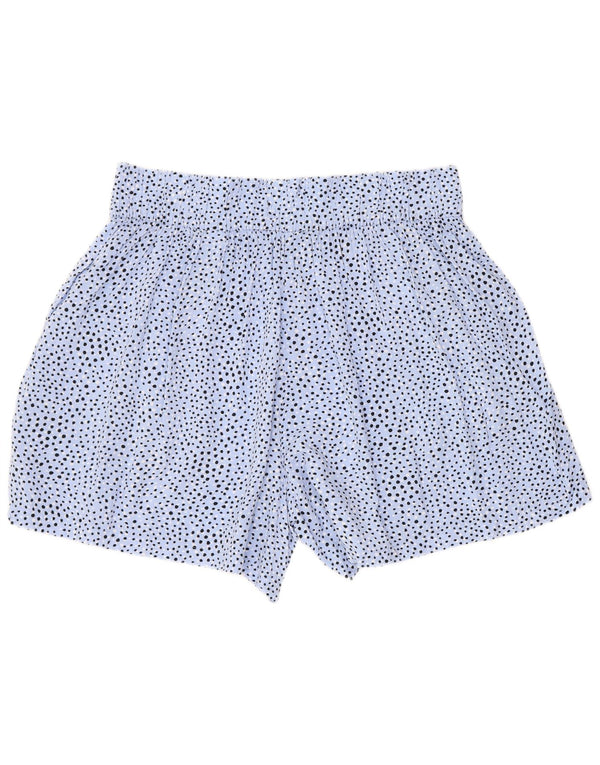Marks & Spencer Damen Shorts mit hoher Taille UK 12 Medium W30 Blauer Tierdruck