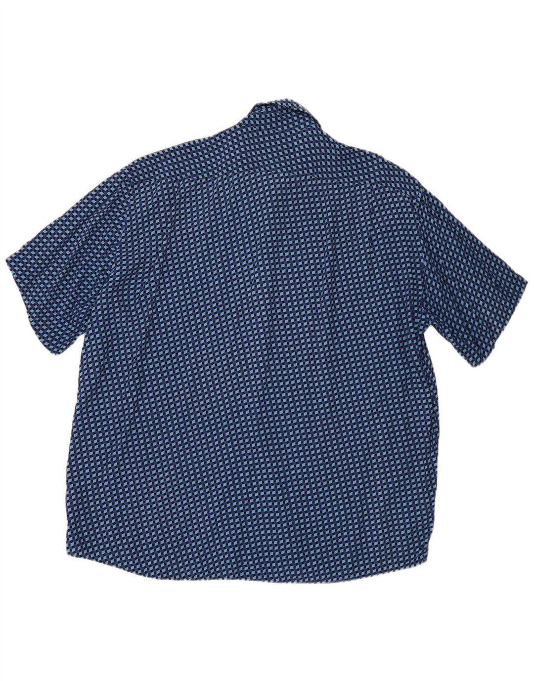 Vintage Herren Kurzarmshirt 2XL Blau Geometrisch