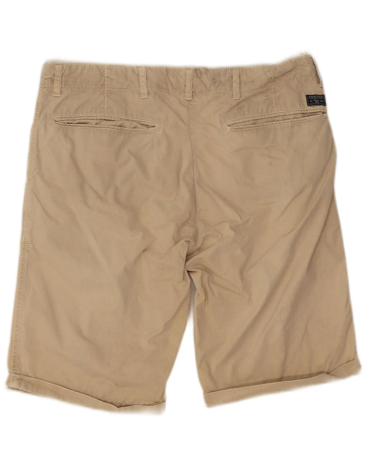 Woolrich Herren Chino-Shorts W34 Large Beige Baumwolle