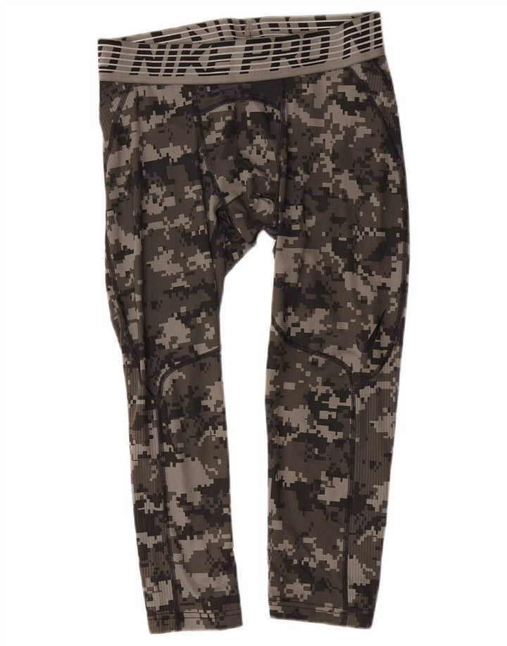 Nike Herren-Capri-Leggings mit Grafik, mittelgraues Camouflage-Polyester