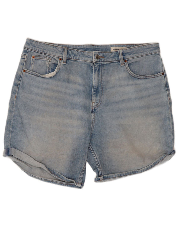 Marks & Spencer Damen Boyfriend-Jeansshorts UK 16 Large W38 Blau