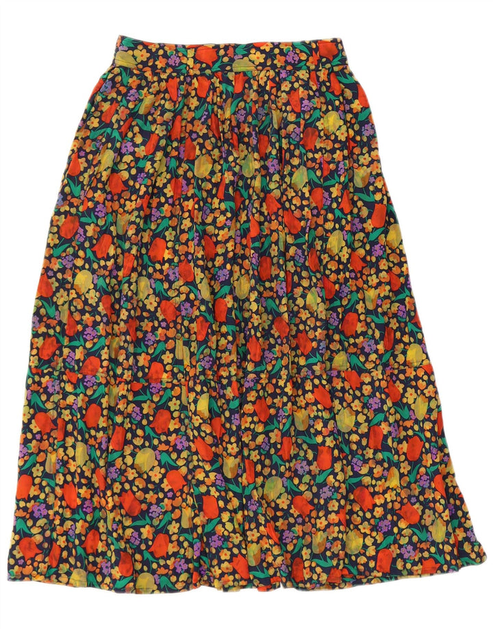 Vintage Damen A-Linienrock mit hoher Taille IT 44 Medium W25 Mehrfarbig