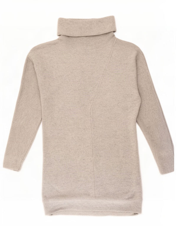 Reiss Damen-Pullover mit Rollkragen, übergroß, UK 6, XS, graue Wolle