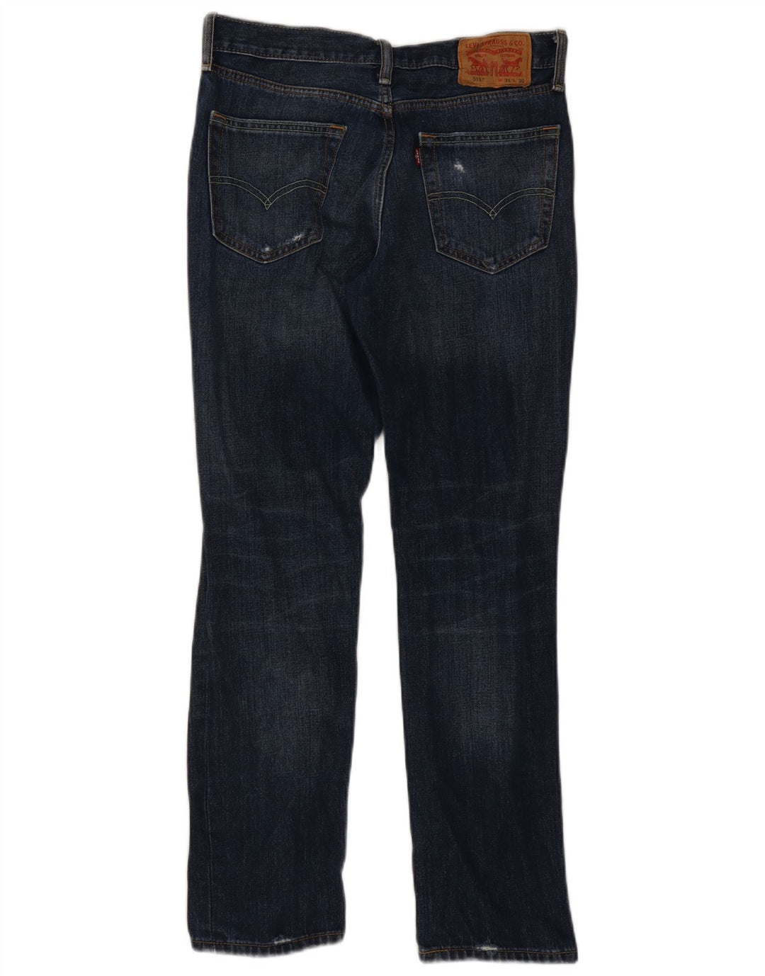 Levi's Damen 511 Distressed Slim Jeans W31 L30 Blaue Baumwolle