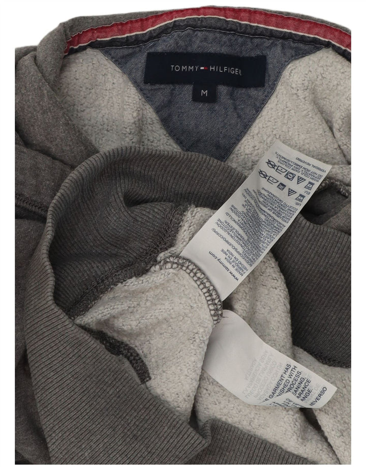 Tommy Hilfiger Herren-Kapuzenpullover mit Grafik, mittelgraue Baumwolle