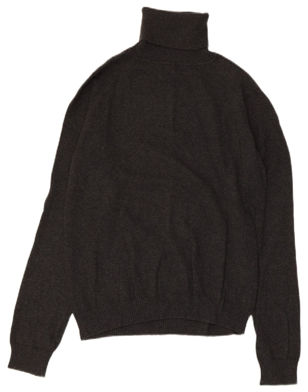 ZARA Damen Rollkragenpullover UK 18 XL Graue Baumwolle