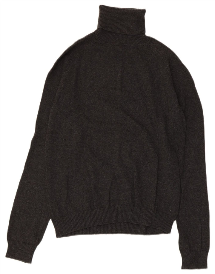 ZARA Damen Rollkragenpullover UK 18 XL Graue Baumwolle