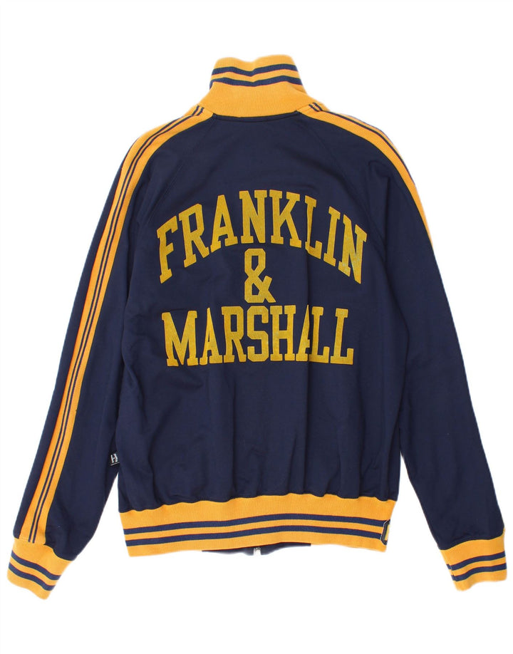 Franklin & Marshall Herren-Trainingsanzug-Oberteil, Jacke, Größe S, Marineblau, Farbblock