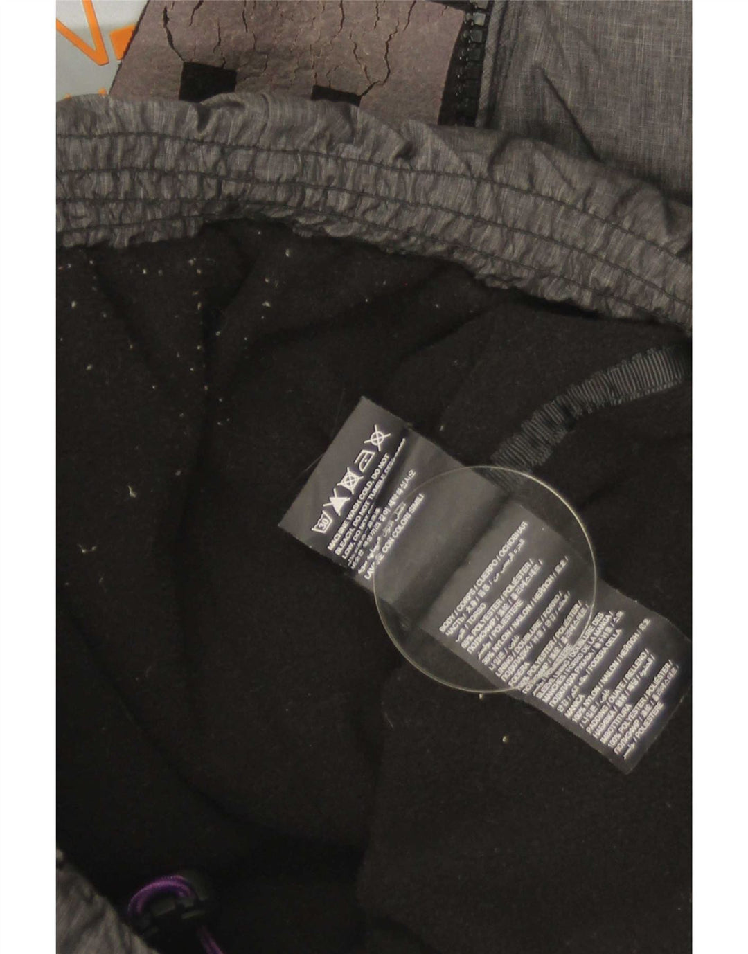 Superdry Damen Grafik wattierte Jacke UK 6 XS Grau Polyester