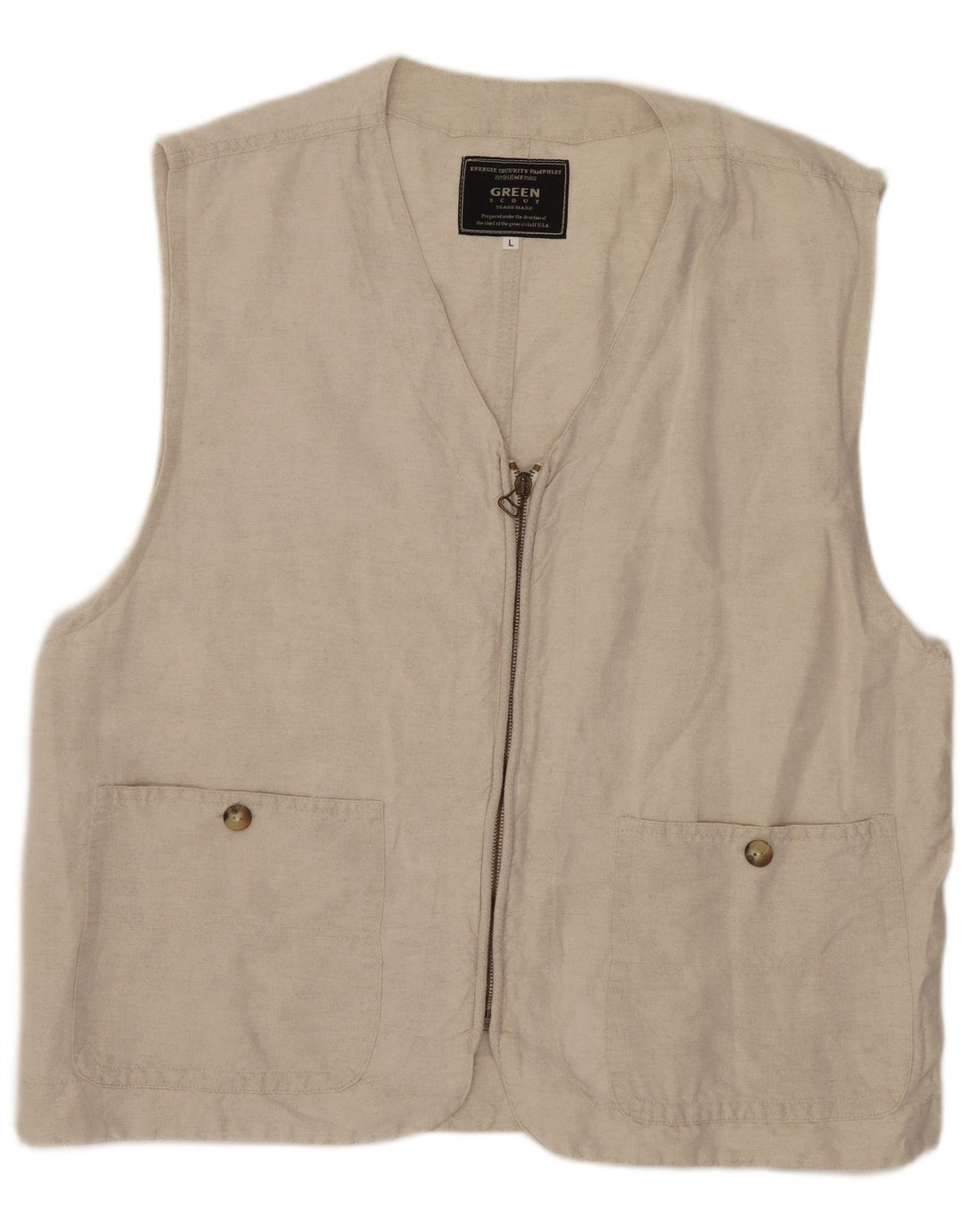 Vintage Herren Weste Groß Beige