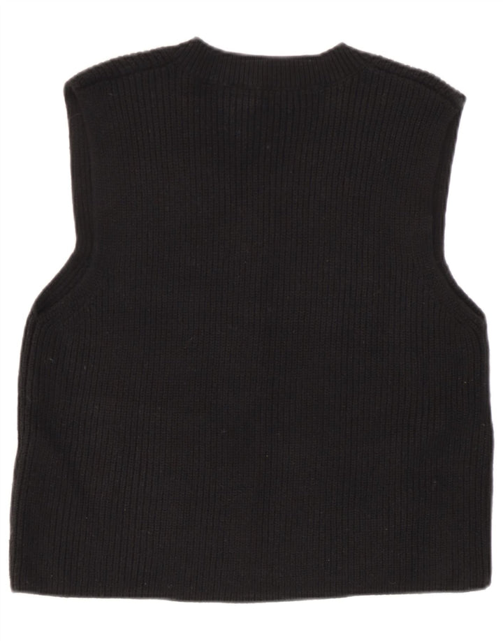 Zara Damen Weste Tank Top UK 14 Medium Schwarz