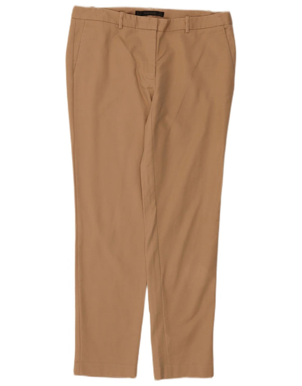Zara Damen Slim Chinohose EU 38 Small W28 L26 Beige Baumwolle