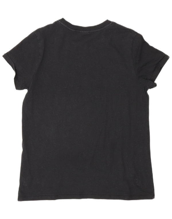 Levi's Damen T-Shirt Top UK 14 Medium Schwarz