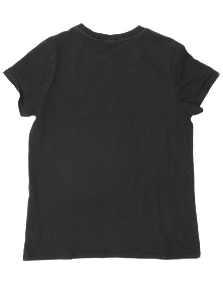 Levi's Damen T-Shirt Top UK 14 Medium Schwarz