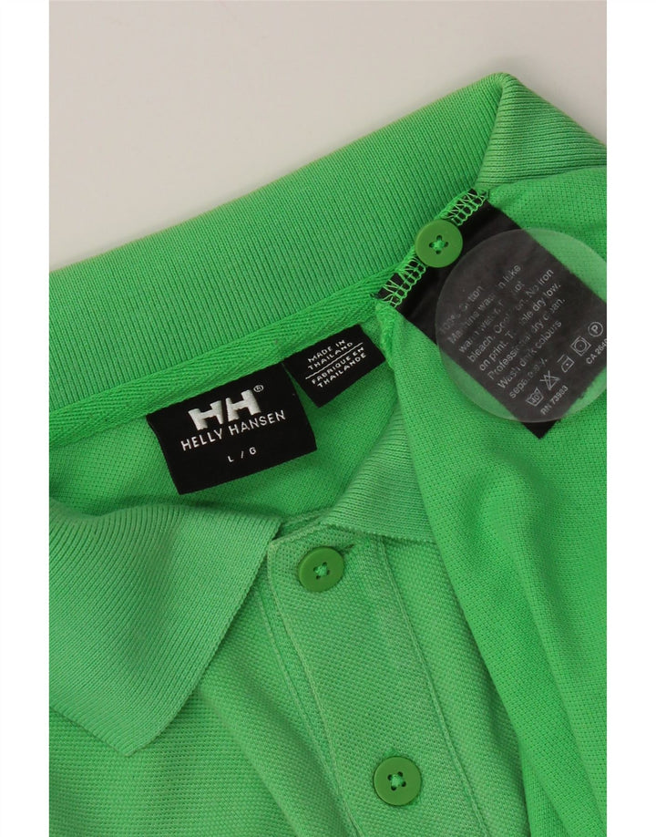 Helly Hansen Herren-Poloshirt, große grüne Baumwolle