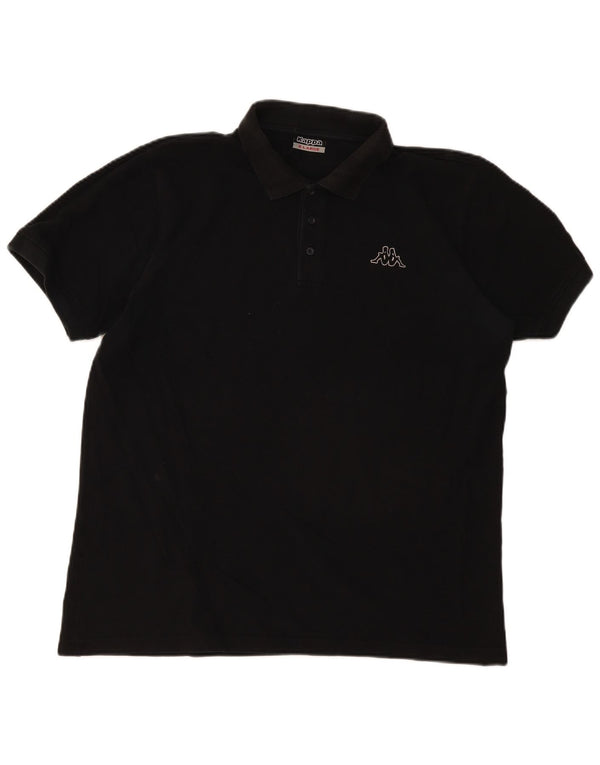 Kappa Herren Poloshirt XL Schwarz Baumwolle