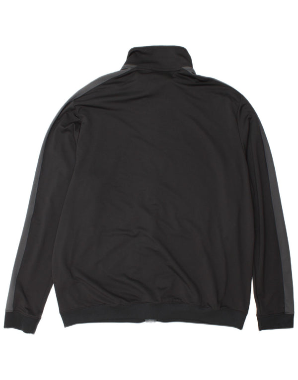 Nike Herren-Trainingsanzugoberteil, XL, schwarzes Farbblock-Polyester