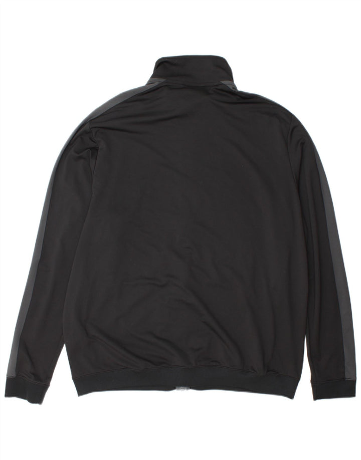 Nike Herren-Trainingsanzugoberteil, XL, schwarzes Farbblock-Polyester
