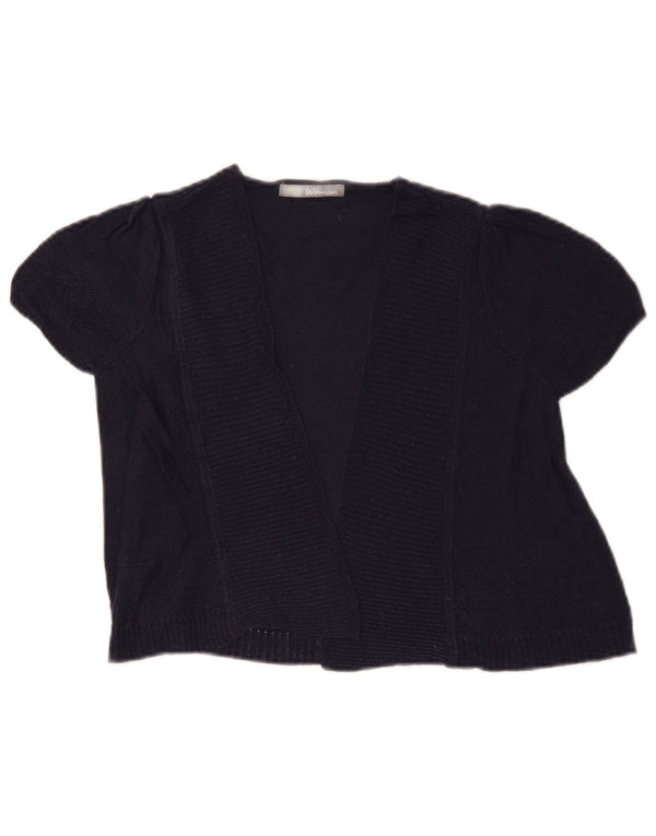 Marks & Spencer Damen-Cardigan-Oberteil mit kurzen Ärmeln, Gr. 10, Marineblau