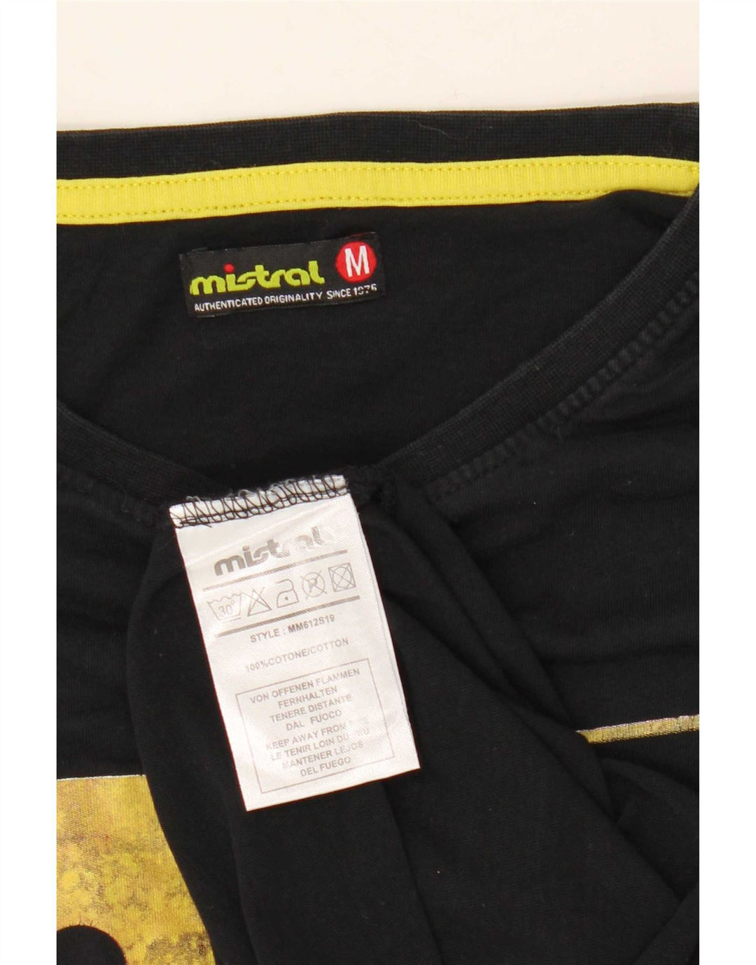 Mistral Herren-T-Shirt mit Grafik, mittelschwarz, Baumwolle