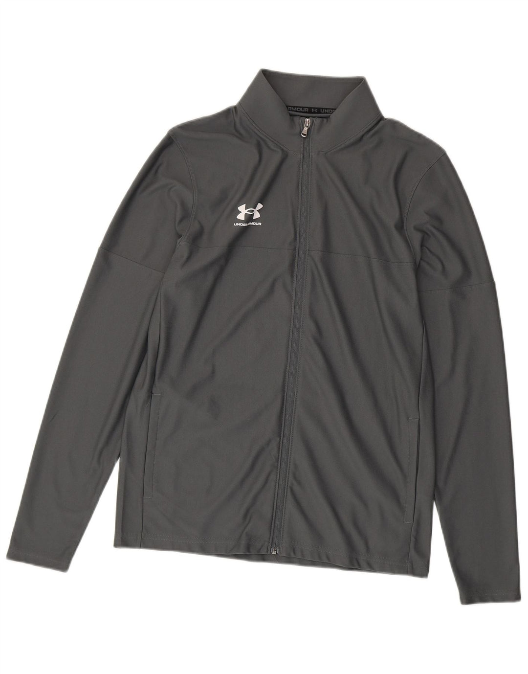 Under Armour Herren-Trainingsanzugoberjacke aus mittelgrauem Polyester