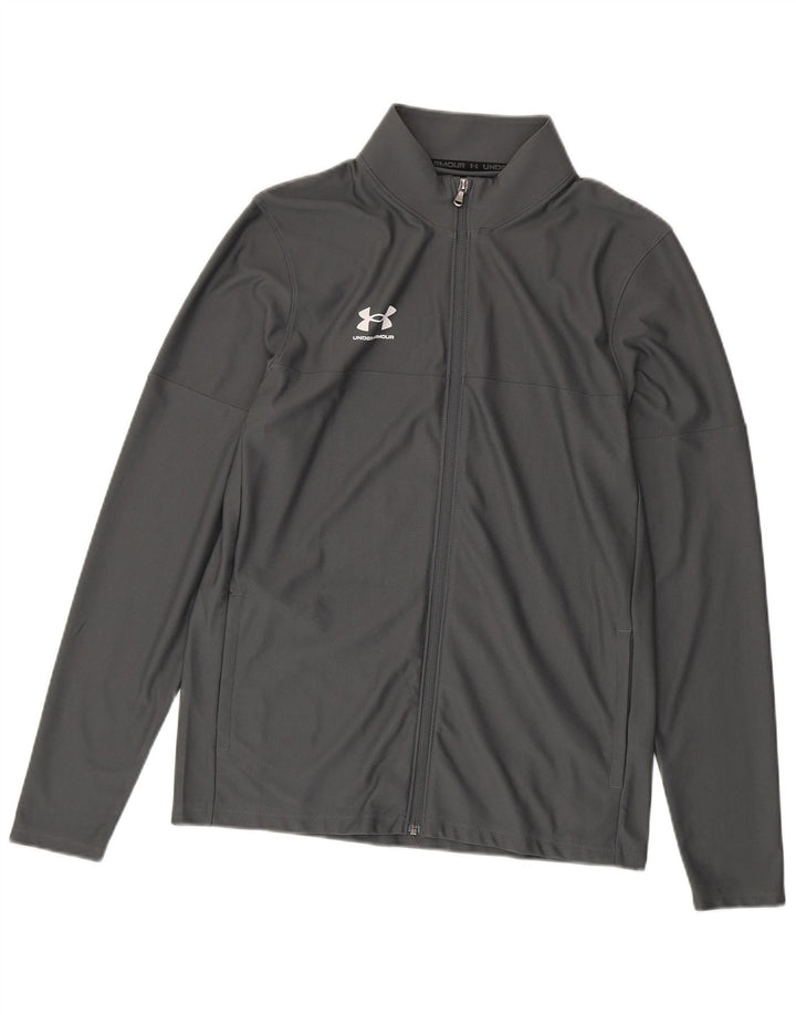 Under Armour Herren-Trainingsanzugoberjacke aus mittelgrauem Polyester