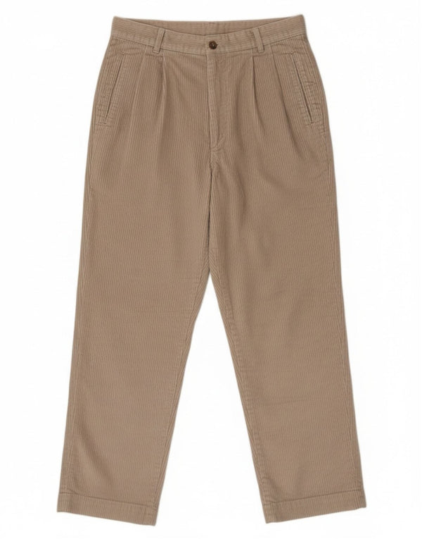 Casucci Herren-Cordhose mit Klammern, IT 50, Größe L, W32, L32, Beige