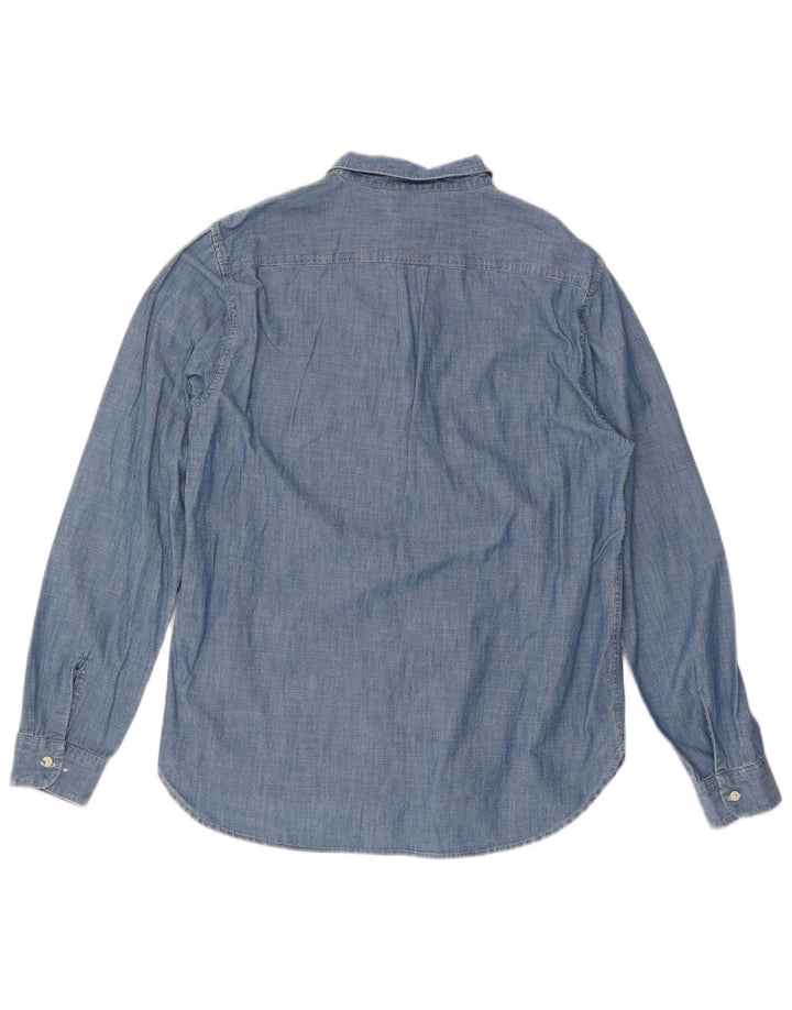 Lee Herren Indigo Regular Fit Pulloverhemd Mittelblau