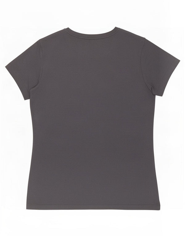 Jack Wolfskin Damen Graphic T-Shirt Top UK 12 Mittelgraue Baumwolle