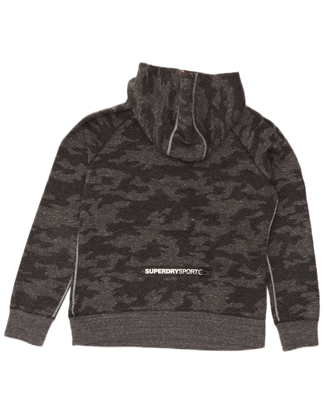 Superdry Damen Graphic Full Trainingsanzug UK 18 XL Graues Camouflage-Polyester