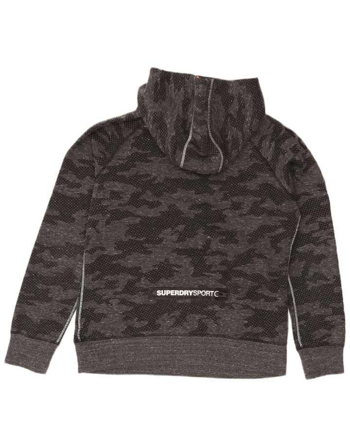 Superdry Damen Graphic Full Trainingsanzug UK 18 XL Graues Camouflage-Polyester